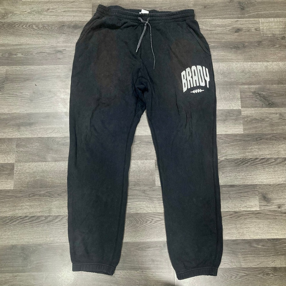 Brady Brand Sweatpants Men's Large Black Graphic Joggers